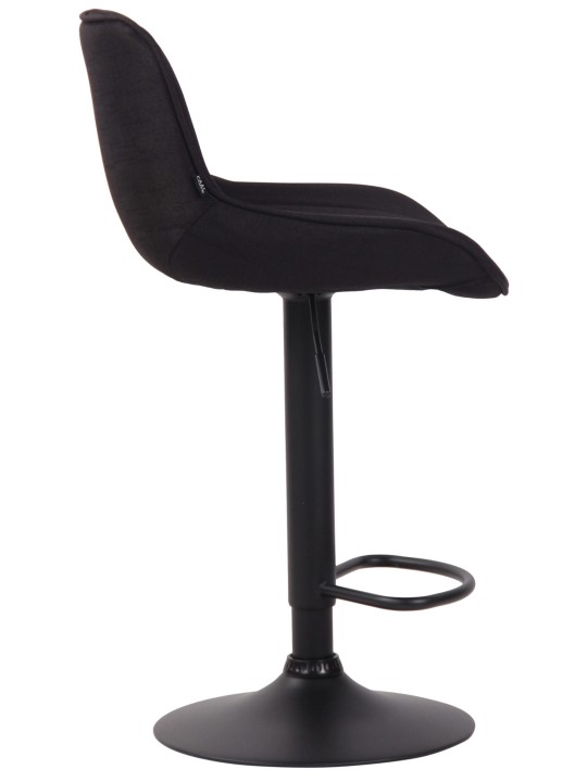 Barkruk Lentini stof, zwart