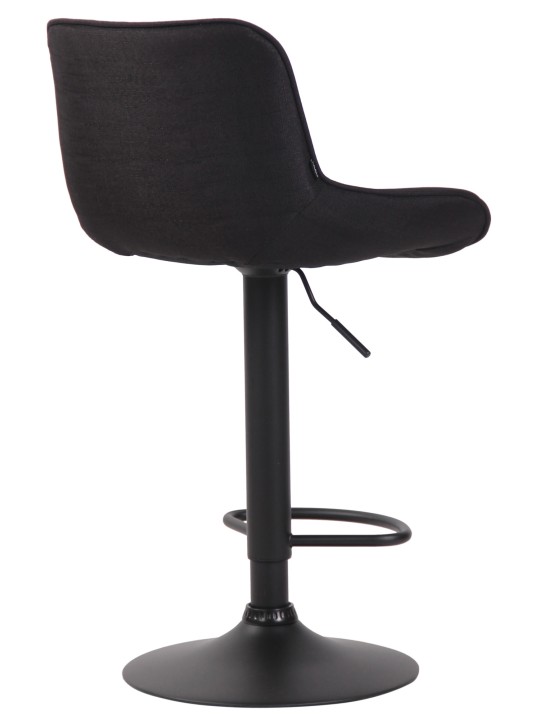 Barkruk Lentini stof, zwart