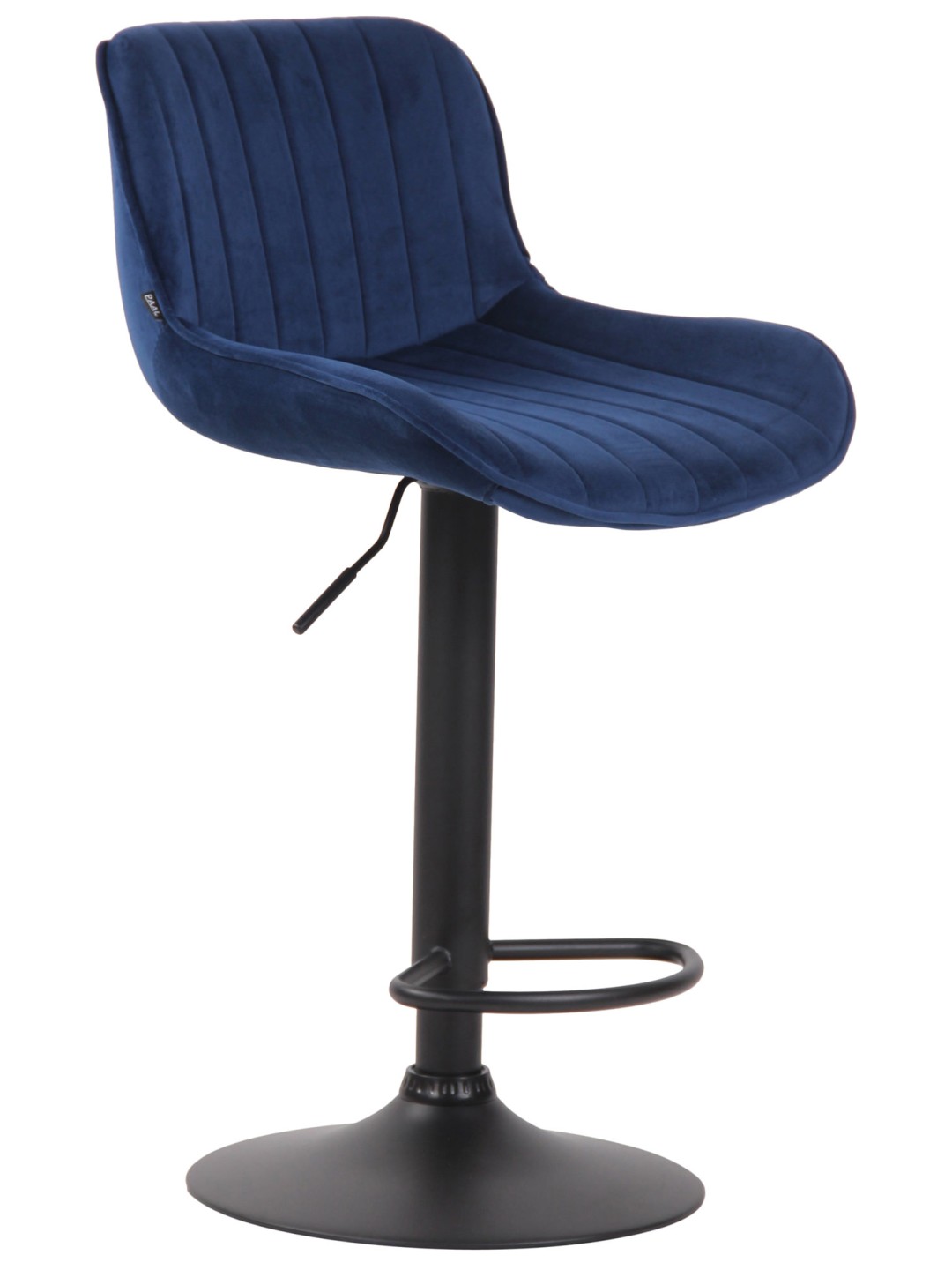 Barkruk Lentini fluweel, blauw