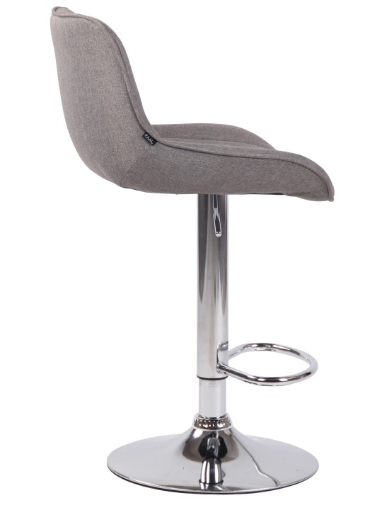 Barkruk Lentini stof chroom, grijs Barkruk Lentini stof chroom, grijs