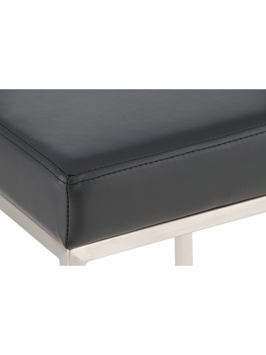 Set van 2 barkrukken Montreal 85 kunstleer roestvrij staal, zwart