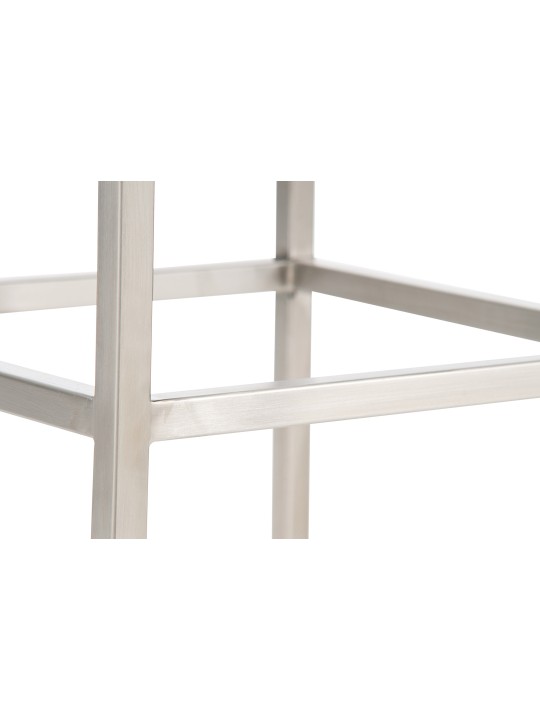 Set van 2 barkrukken Montreal 85 kunstleer roestvrij staal, zwart