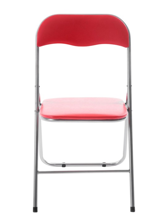 Klapstoel Felix, rood/zilver