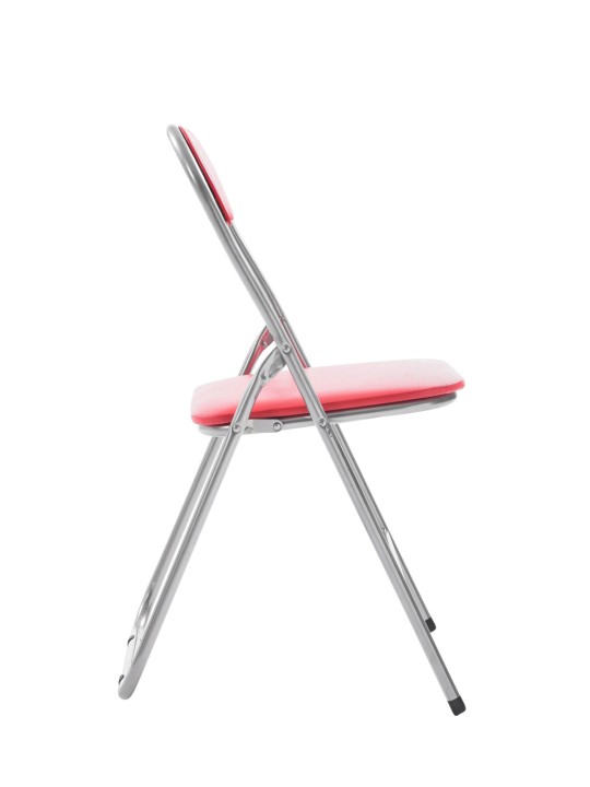 Klapstoel Felix, rood/zilver