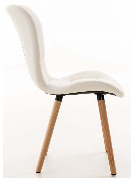 Set van 4 eetkamerstoelen Elda kunstleer, wit