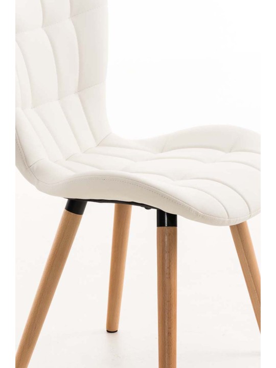 Set van 4 eetkamerstoelen Elda kunstleer, wit