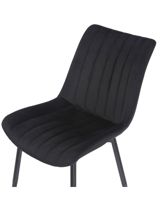 Stoel Rahden fluweel, zwart Stoel Rahden fluweel, zwart