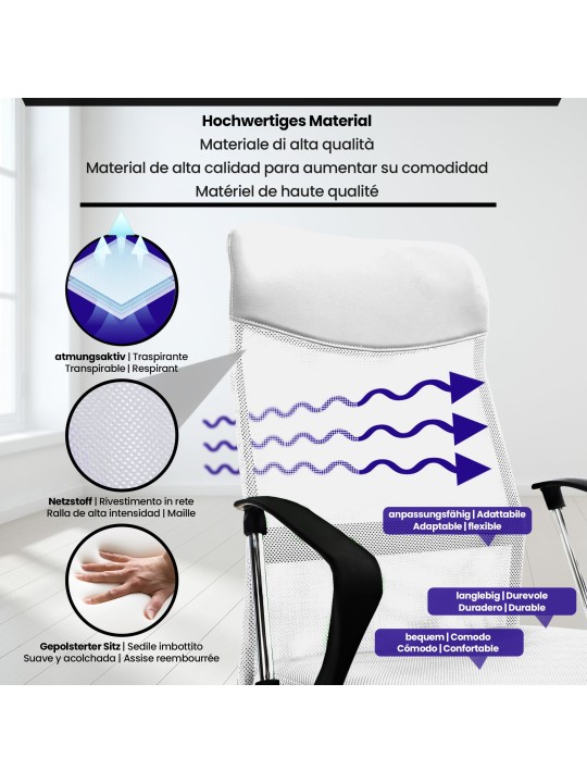 Bureaustoel Washington, wit