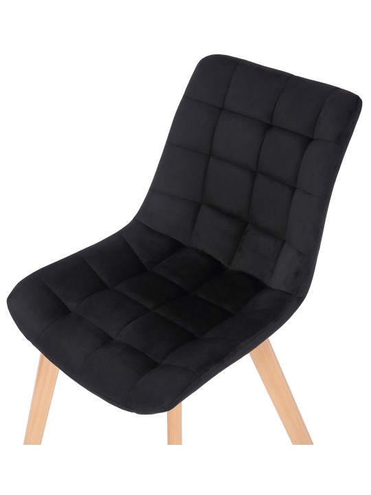 Eetkamerstoel Passaic fluweel, zwart