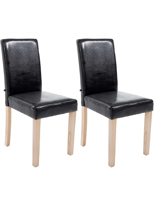 Set van 2 eetkamerstoelen Ina natura, zwart Set van 2 eetkamerstoelen Ina natura, zwart