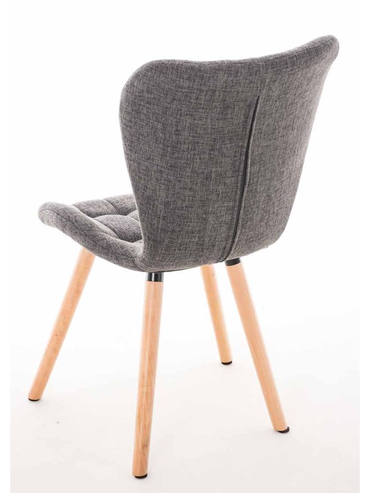 Set van 4 stoelen Elda stof naturel, lichtgrijs