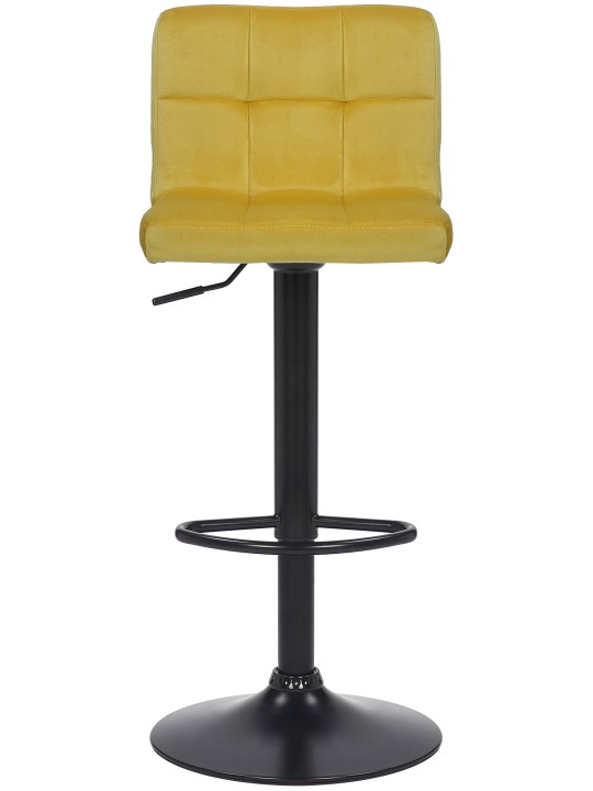 Set van 2 barkrukken Feni fluweel, geel Set van 2 barkrukken Feni fluweel, geel