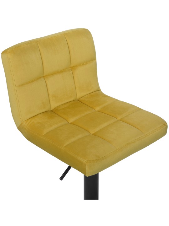 Set van 2 barkrukken Feni fluweel, geel Set van 2 barkrukken Feni fluweel, geel