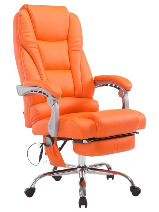 Pacific bureaustoel met massagefunctie, oranje