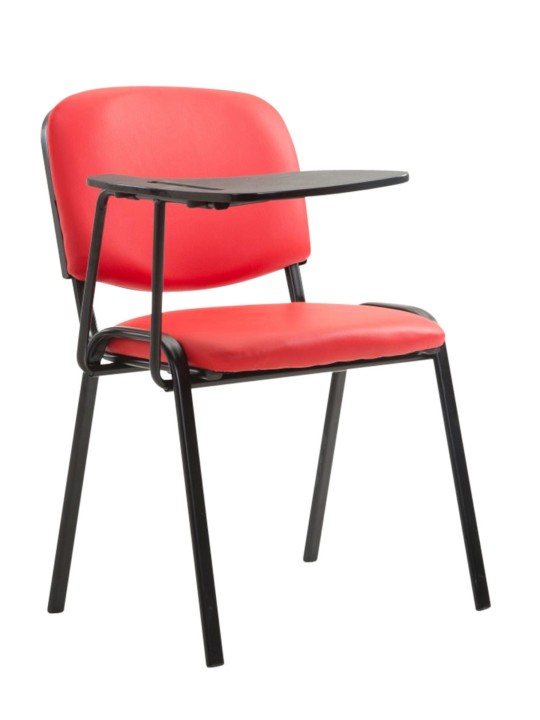Set van 4 Ken stoelen met klaptafel kunstleer, rood