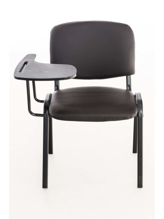 Set van 4 Ken stoelen met klaptafel kunstleer, bruin