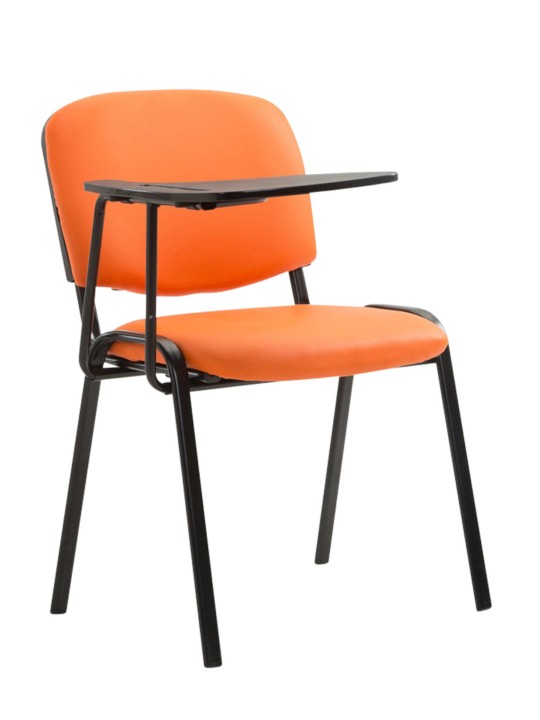 Set van 4 Ken stoelen met klaptafel kunstleer, oranje