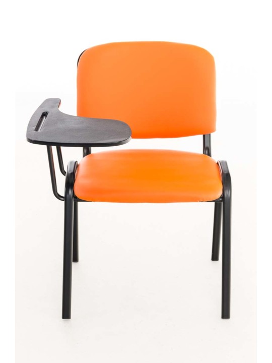 Set van 4 Ken stoelen met klaptafel kunstleer, oranje