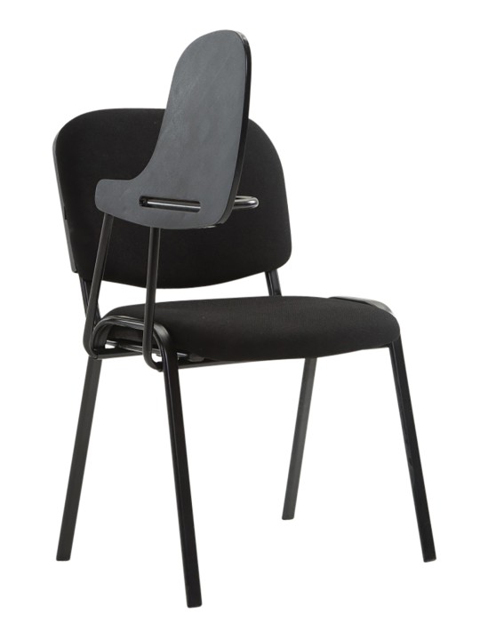 Set van 4 Ken stoelen met klaptafel stof, zwart