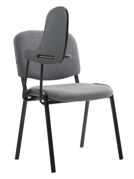 Set van 4 Ken stoelen met klaptafel stof, grijs