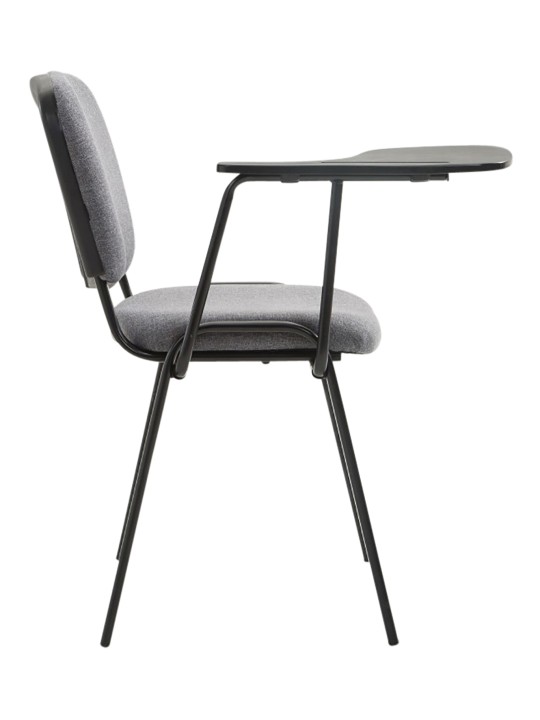 Set van 4 Ken stoelen met klaptafel stof, grijs