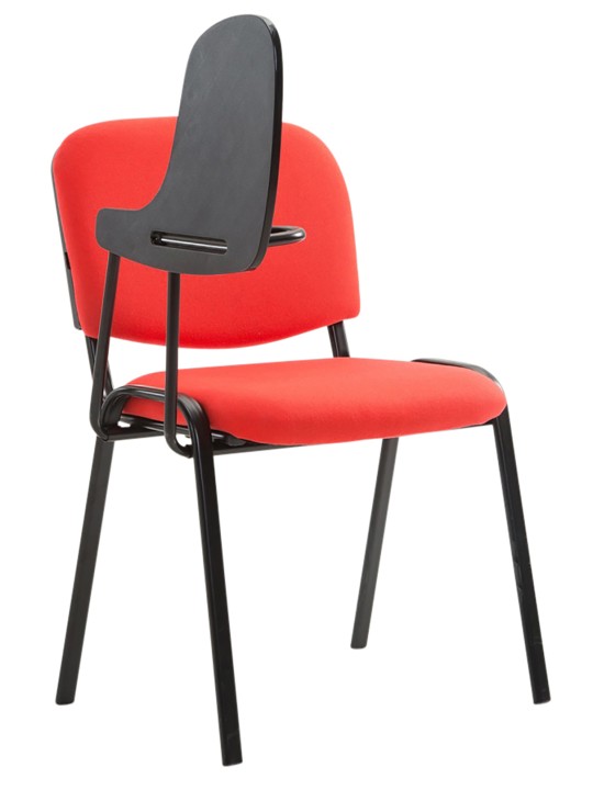 Set van 4 Ken stoelen met klaptafel stof, rood