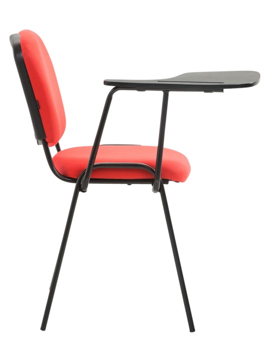 Set van 4 Ken stoelen met klaptafel stof, rood