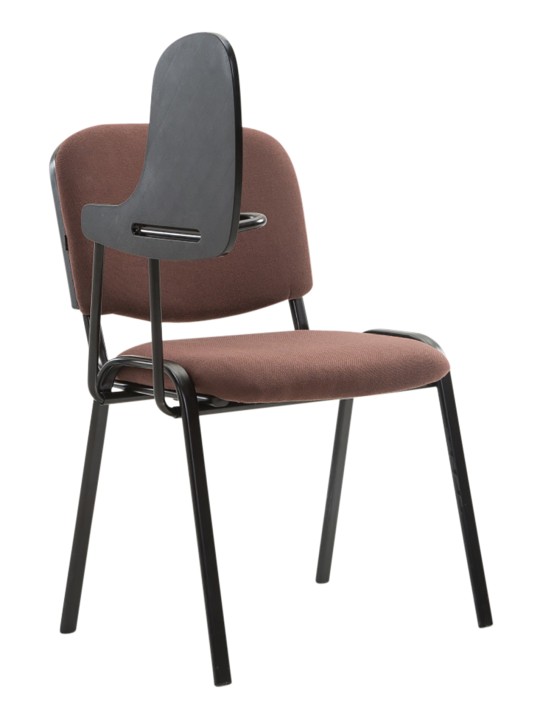 Set van 4 Ken stoelen met klaptafel stof, bruin