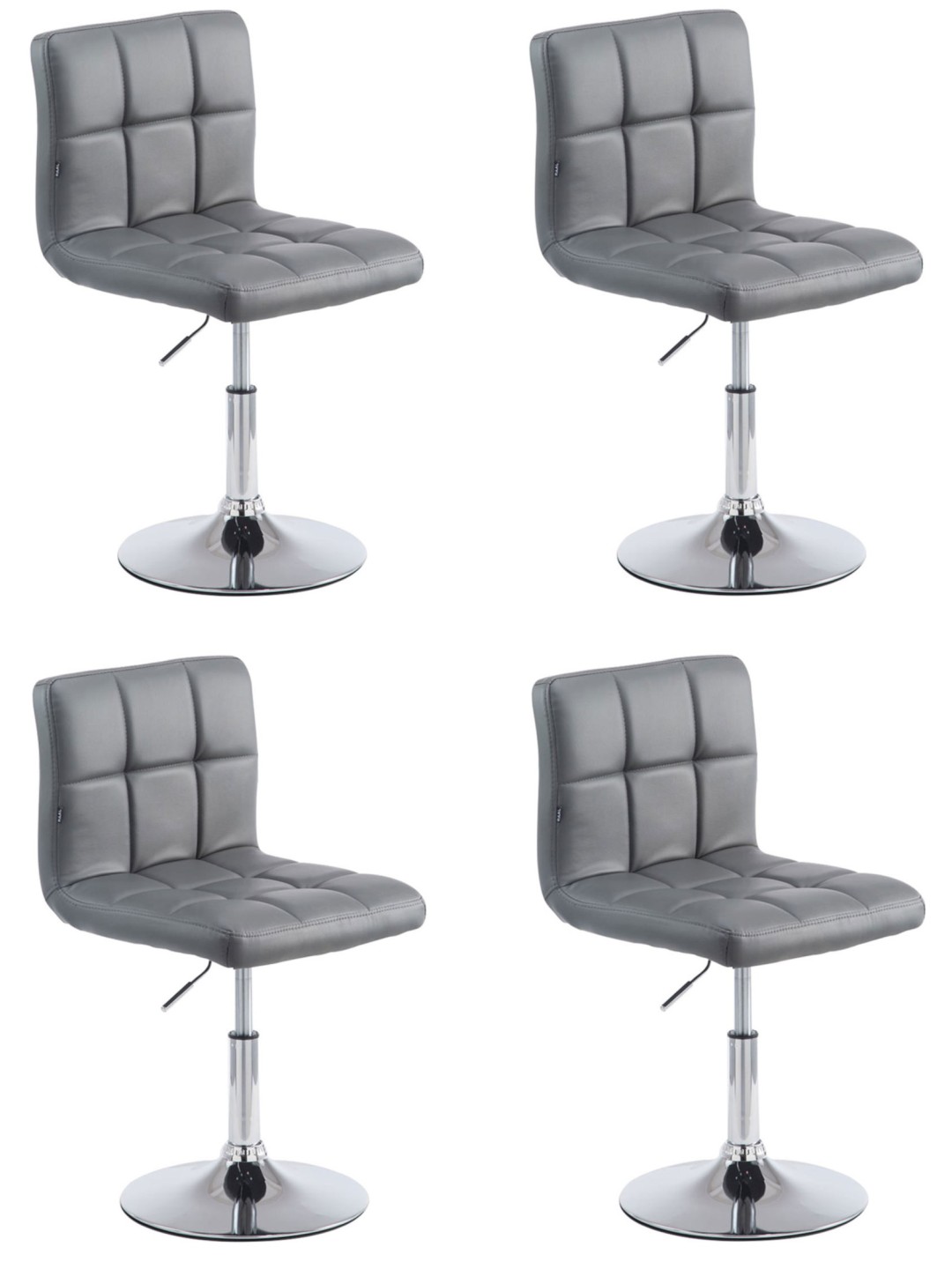 Set van 4 barkrukken Palma V2, grijs