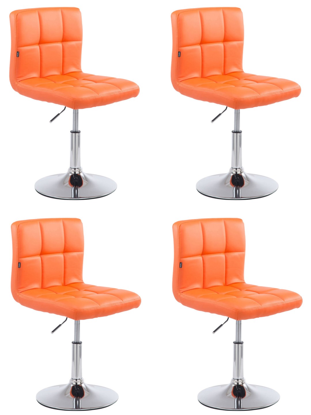 Set van 4 barkrukken Palma V2, oranje