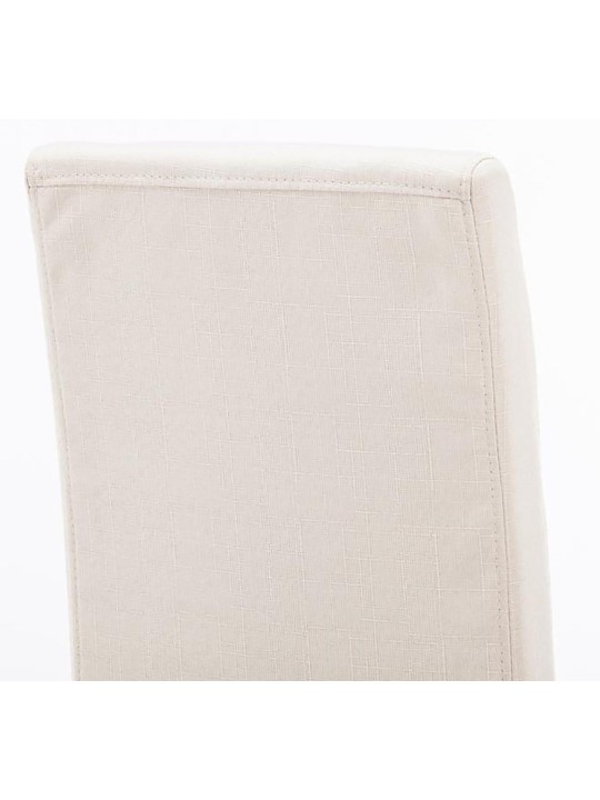 Eetkamerstoel Ina stof cappuccino, crème