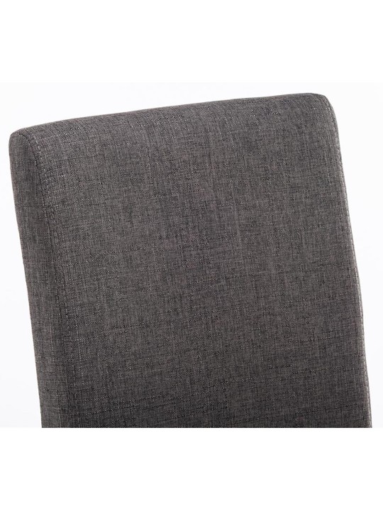 Eetkamerstoel Ina stof cappuccino, donkergrijs