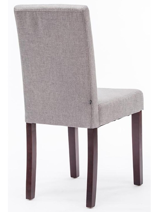 Eetkamerstoel Ina stof cappuccino, lichtgrijs