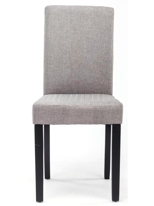 Set van 2 eetkamerstoelen Ina stof, lichtgrijs