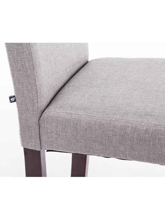 Set van 2 eetkamerstoelen Ina stof cappuccino, lichtgrijs