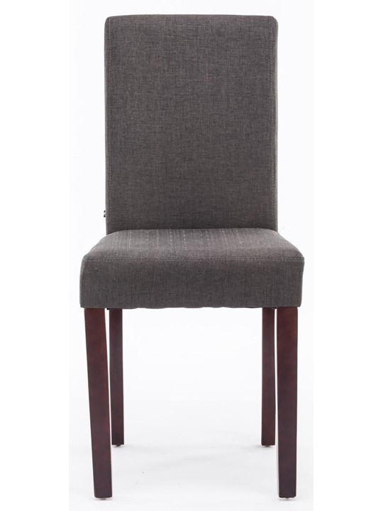 Set van 2 eetkamerstoelen Ina stof cappuccino, donkergrijs