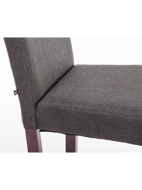 Set van 2 eetkamerstoelen Ina stof cappuccino, donkergrijs