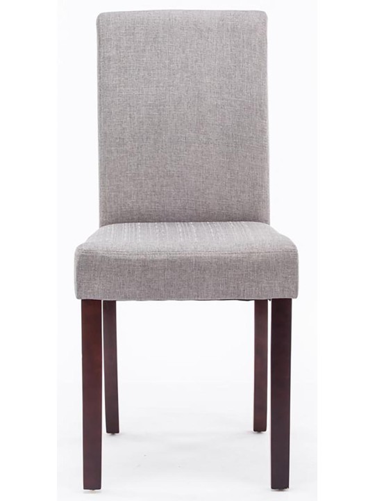 Set van 4 eetkamerstoelen Ina stof cappuccino, lichtgrijs
