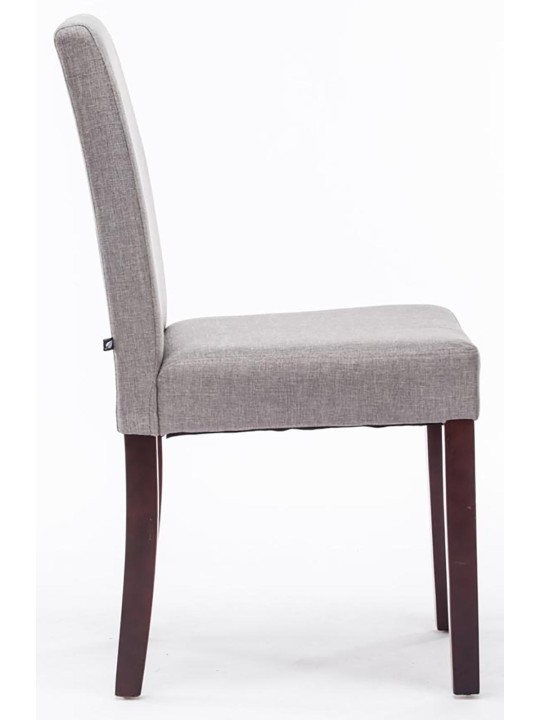 Set van 4 eetkamerstoelen Ina stof cappuccino, lichtgrijs