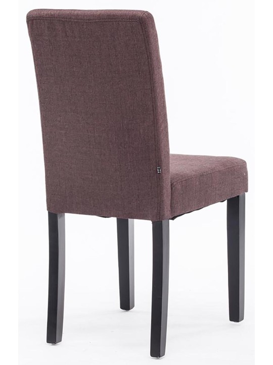 Set van 4 eetkamerstoelen Ina stof, bruin
