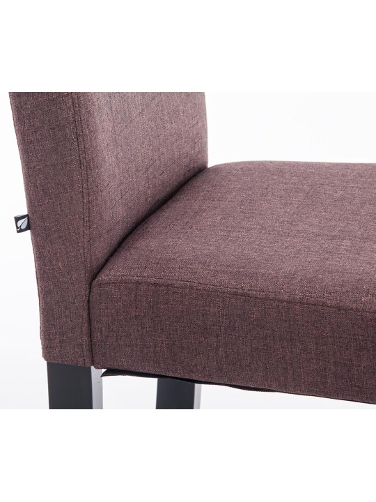 Set van 4 eetkamerstoelen Ina stof, bruin