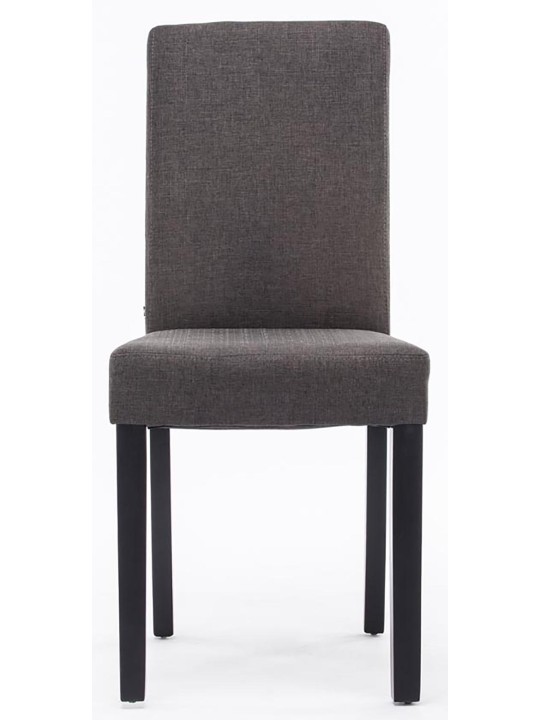 Set van 4 eetkamerstoelen Ina stof, donkergrijs