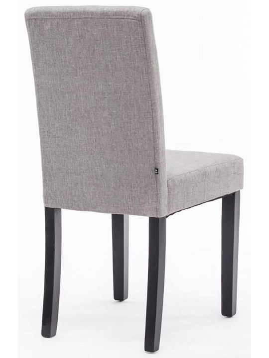 Set van 4 eetkamerstoelen Ina stof, lichtgrijs