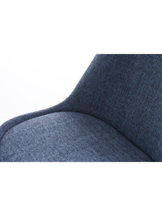 Stoel Pegleg Stof Vierkant, blauw