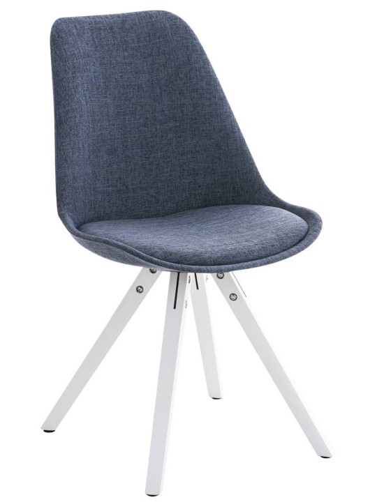 Stoel Pegleg Stof Vierkant, blauw