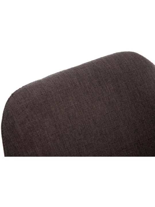 Set van 4 bezoekersstoelen Borneo V2 walnoot stof, donkergrijs