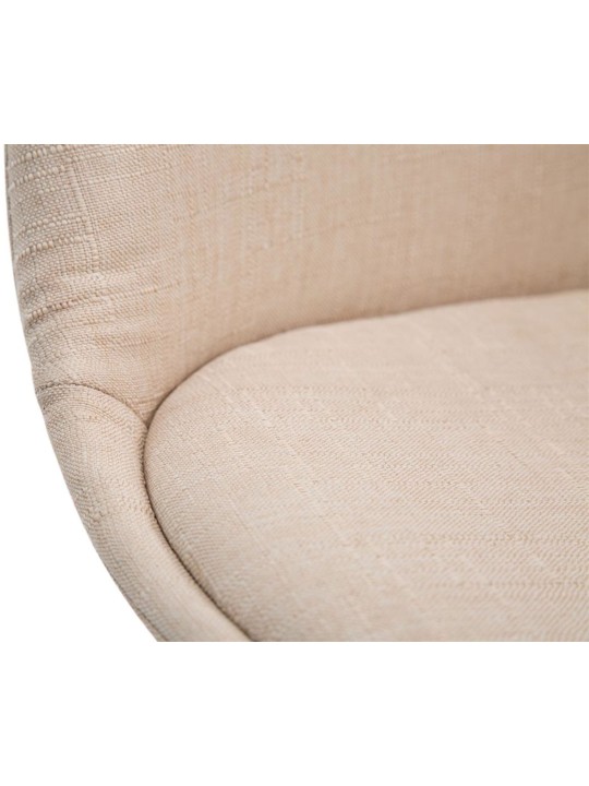 Set van 4 bezoekersstoelen Borneo V2 walnoot stof, crème Set van 4 bezoekersstoelen Borneo V2 walnoot stof, crème