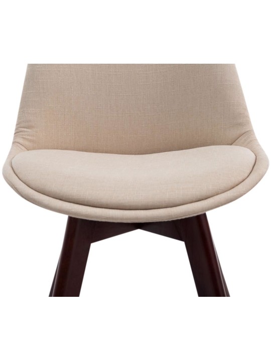 Set van 4 bezoekersstoelen Borneo V2 walnoot stof, crème Set van 4 bezoekersstoelen Borneo V2 walnoot stof, crème