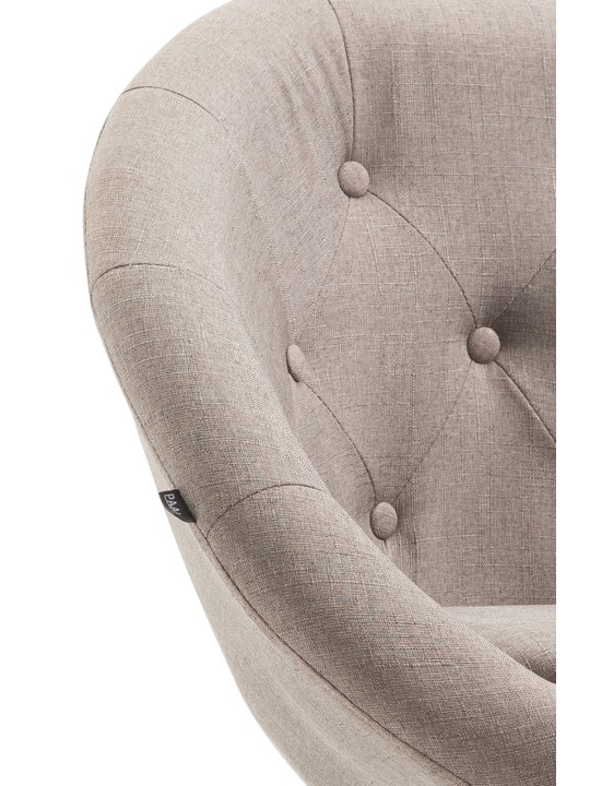 Barkruk London V2 stof chroom, taupe