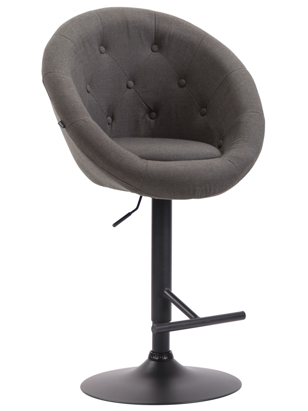 Barkruk London V2 stof, donkergrijs